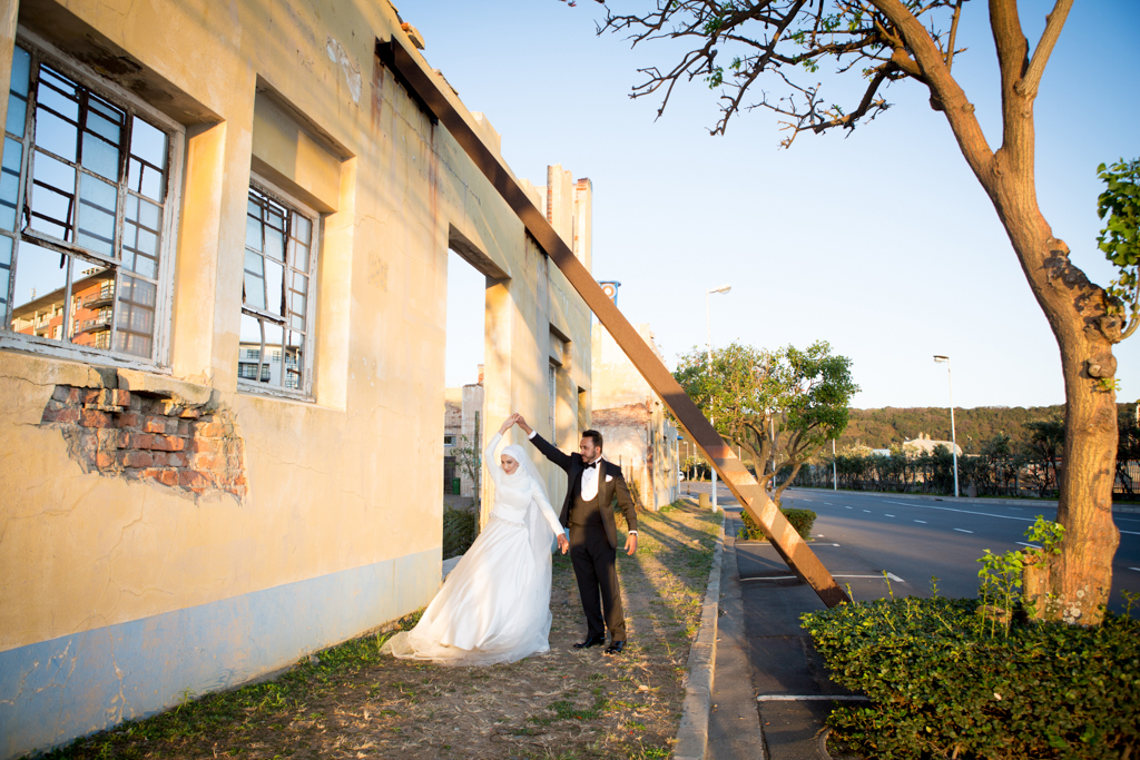 post wedding shoot for haajira and faizal Durban point waterfront